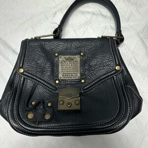 Vintage 2000s Juicy Couture Black Leather Handbag